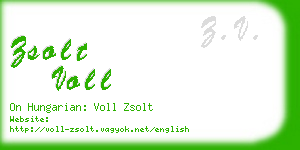 zsolt voll business card